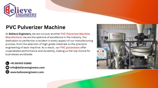 PVC Pulverizer Machine