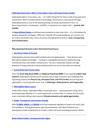 Plots in Hyderabad|Farm Land For Sale