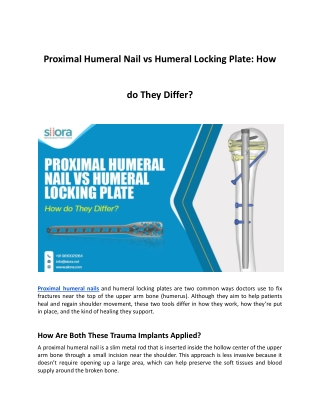 Proximal Humeral Nail vs Humeral Locking Plate_ How do They Differ