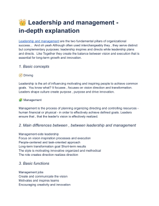 Leadership and Management: Guiding People and Driving Organizational  Success