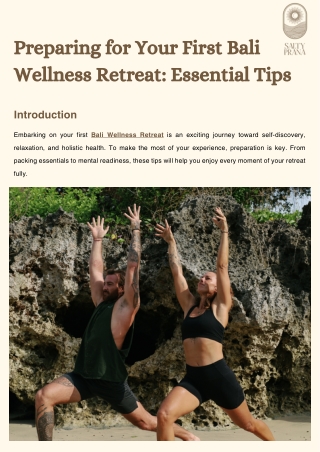 Preparing for Your First Bali Wellness Retreat Essential Tips