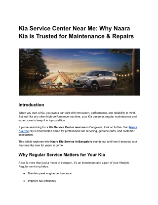 Kia Service Center Near Me_ Why Naara Kia Is Trusted for Maintenance & Repairs