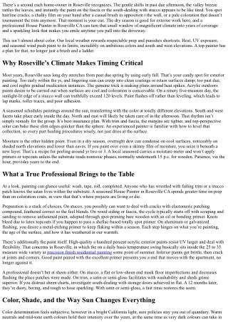 Why You Need a Professional House Painter in Roseville CA This Season