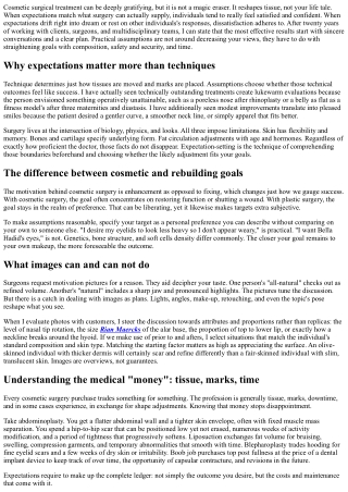 Just How to Set Realistic Expectations Before Plastic Surgery