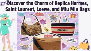 Discover the Charm of Replica Hermes, Saint Laurent, Loewe, and Miu Miu Bags