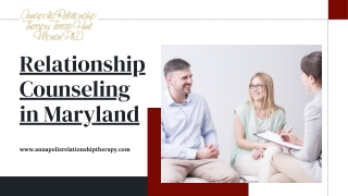 Relationship Counseling in Maryland: Expert Guidance for Stronger Bonds