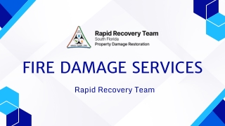 Fire Damage Cleanup Services