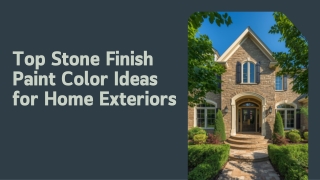Top Stone Finish Paint Color Ideas for Home Exteriors