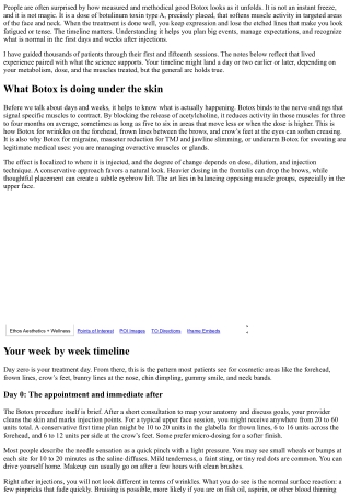 Botox Results: What to Expect Week by Week