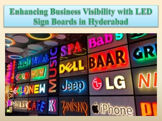 Enhancing Business Visibility with LED Sign Boards in Hyderabad