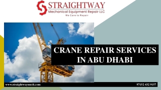 CRANE REPAIR SERVICES IN ABU DHABI