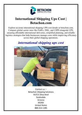 International Shipping Ups Cost | Betachon.com