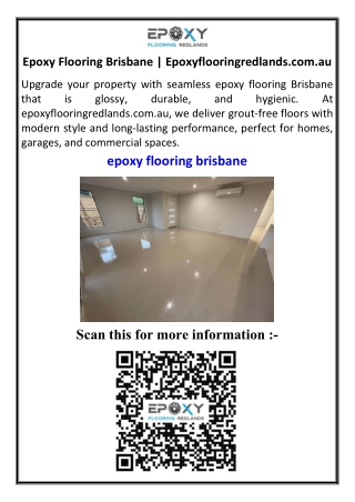 Epoxy Flooring Brisbane  Epoxyflooringredlands.com.au
