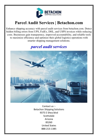 Parcel Audit Services | Betachon.com
