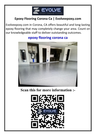 Epoxy Flooring Corona Ca  Evolveepoxy.com