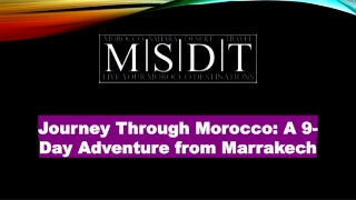 Journey Through Morocco A 9-Day Adventure from Marrakech