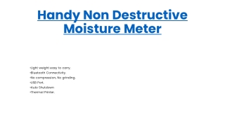 Handy Non Destructive Moisture Meter