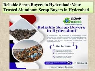 Reliable Scrap Buyers in Hyderabad Your Trusted Aluminum Scrap Buyers in Hyderabad