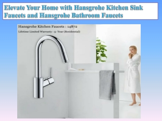 Elevate Your Home with Hansgrohe Kitchen Sink Faucets and Hansgrohe Bathroom Faucets