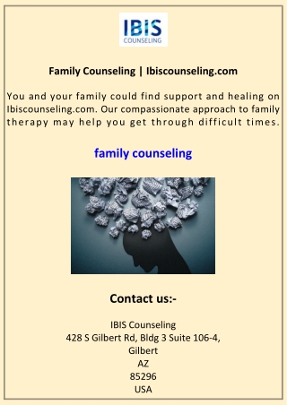 Family Counseling Ibiscounseling.com