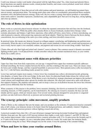 Optimize Your Skin: Botox and Skincare Routine Synergy