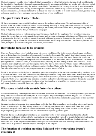 How Wiper Blades Affect Your Windshield’s Lifespan