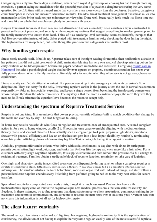 Relief and Revival: Just How Respite Care Services Elevate Lifestyle for Elders