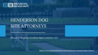 Henderson Dog Bite Attorneys | Benson & Bingham