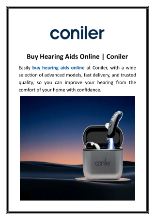 Buy Hearing Aids Online Coniler
