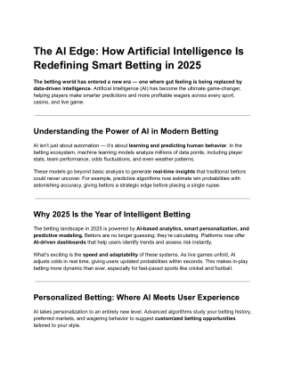 AI Betting Revolution 2025: How Technology Is Transforming Online Wagering