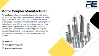 Submersible Motor Coupler Manufacturer, Motor Coupler Supplier in India