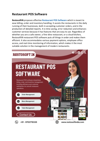Restaurant POS Software
