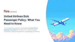 United Airlines Sick Passenger Policy: What You Need to Know