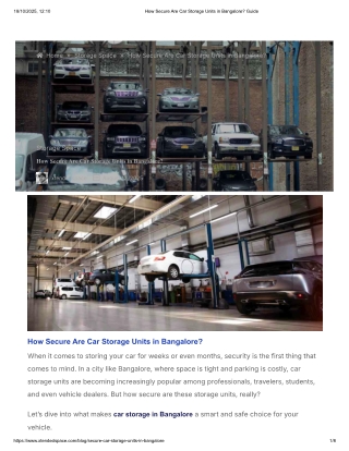 How secure are car storege