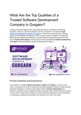 Software Development Company in Gurgaon