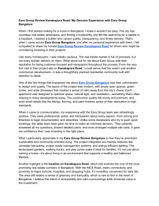 Eara Group Review Kanakapura Road_ My Genuine Experience with Eara Group Bangalore