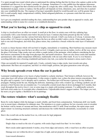 Windshield Cracks vs. Chips: When to Repair or Replace