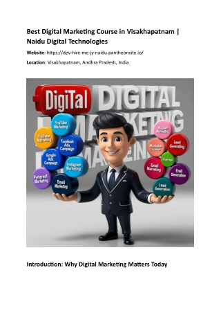 Best Digital Marketing Course in Visakhapatnam-Naidu Digital Technologies