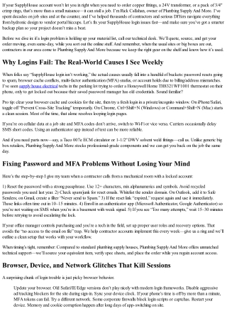 SupplyHouse Login Troubleshooting: Common Issues and Fixes