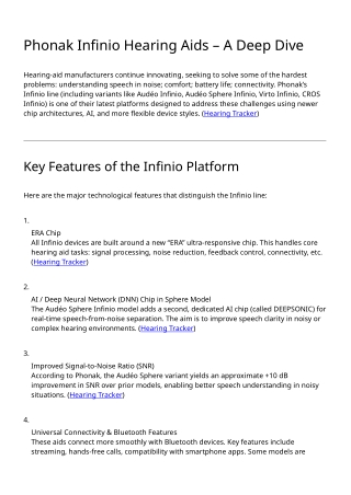 Infinio hearing aids