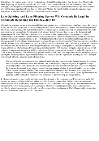 The 4 Aspects To Verify Mistake In A Bike Crash Instance