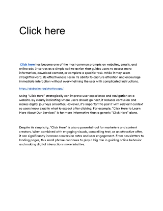 In today’s digital world, the phrase “Click Here” has become one of the most com