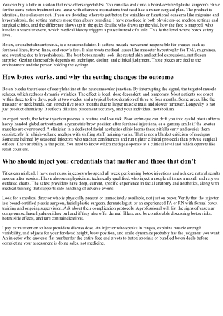 Medspa or Plastic Surgeon? Where to Get Botox Safely