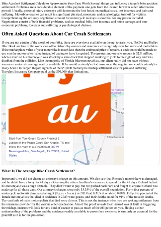 How Much Are Most Bike Mishap Negotiations? Tampa, Fl Mincone Accident Legal Rep