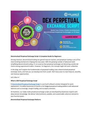 Decentralized Perpetual Exchange Script