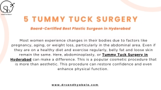 5 Tummy Tuck Surgery in Hyderabad | Dr. Sandhya Bala