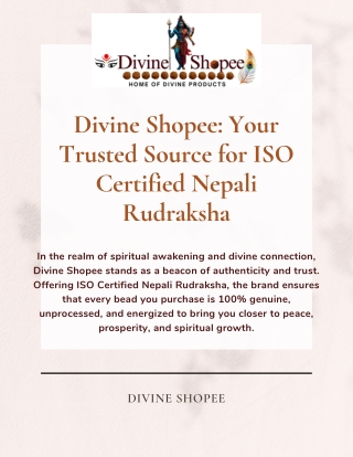 Divine Shopee Your Trusted Source for ISO Certified Nepali Rudraksha