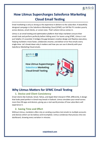 How Litmus Supercharges Salesforce Marketing Cloud Email Testing