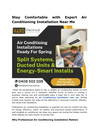 air conditioning installation near me