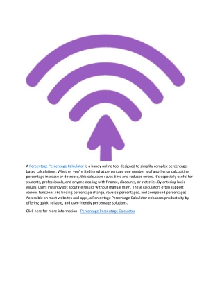 Percentage Percentage Calculator